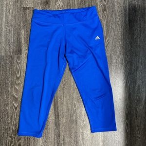 Adidas Climalite Blue Crop Capri Leggings M